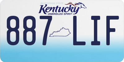 KY license plate 887LIF