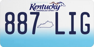 KY license plate 887LIG