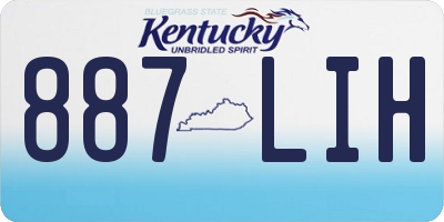 KY license plate 887LIH