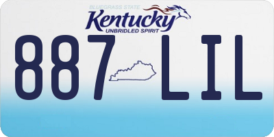 KY license plate 887LIL