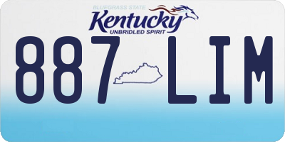 KY license plate 887LIM