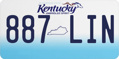 KY license plate 887LIN