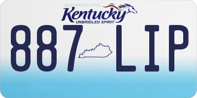 KY license plate 887LIP