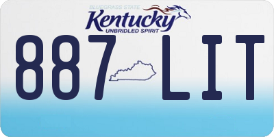 KY license plate 887LIT