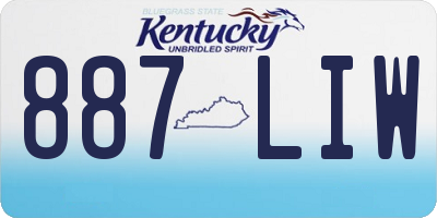 KY license plate 887LIW