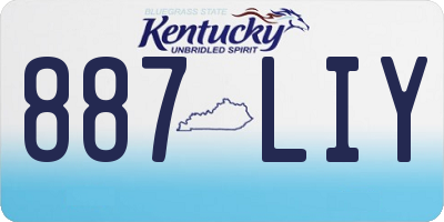 KY license plate 887LIY