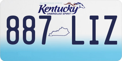 KY license plate 887LIZ