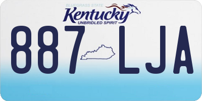 KY license plate 887LJA
