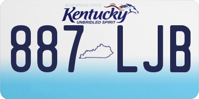 KY license plate 887LJB