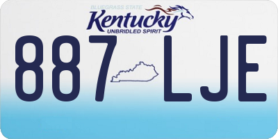 KY license plate 887LJE