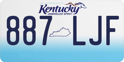KY license plate 887LJF