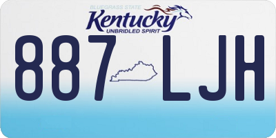 KY license plate 887LJH