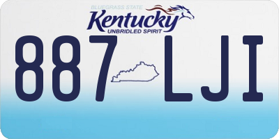 KY license plate 887LJI