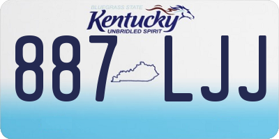 KY license plate 887LJJ