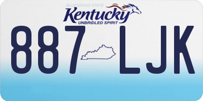 KY license plate 887LJK