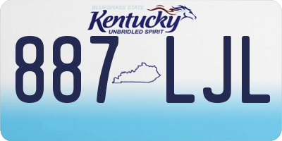 KY license plate 887LJL