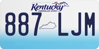 KY license plate 887LJM