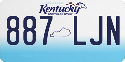 KY license plate 887LJN