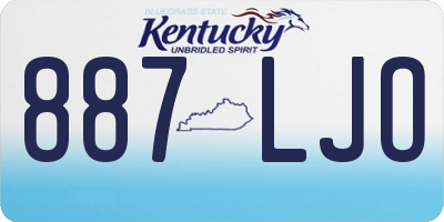 KY license plate 887LJO