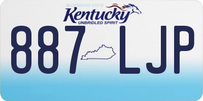KY license plate 887LJP