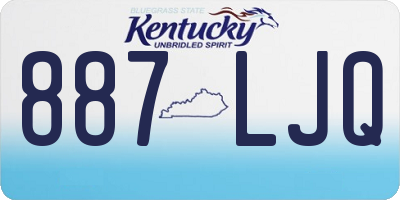 KY license plate 887LJQ