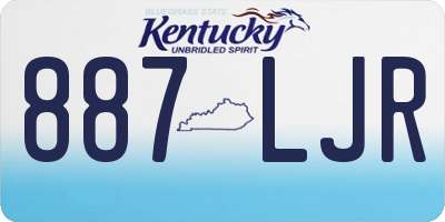 KY license plate 887LJR