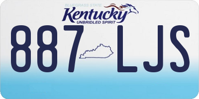 KY license plate 887LJS