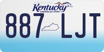 KY license plate 887LJT