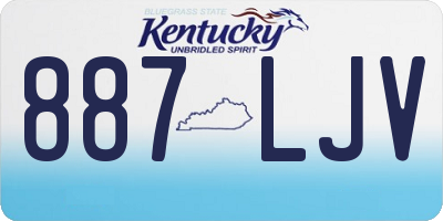 KY license plate 887LJV