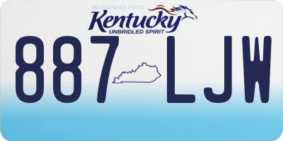 KY license plate 887LJW