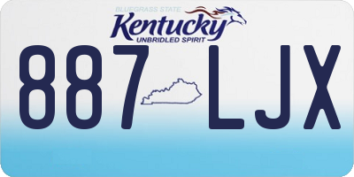 KY license plate 887LJX