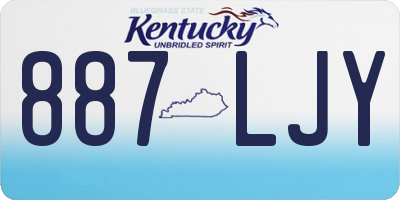 KY license plate 887LJY
