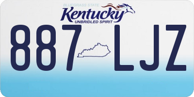 KY license plate 887LJZ