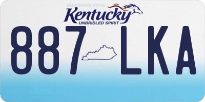 KY license plate 887LKA