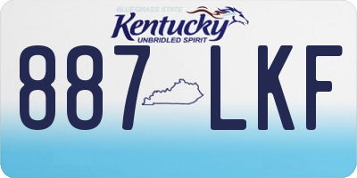 KY license plate 887LKF