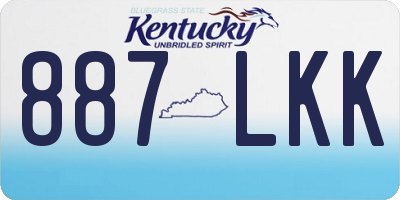 KY license plate 887LKK
