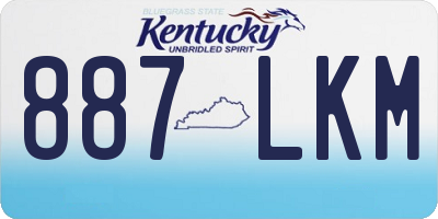 KY license plate 887LKM