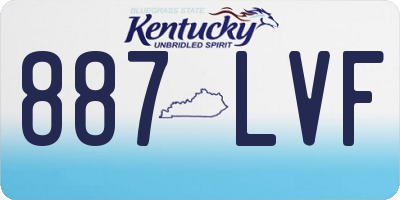 KY license plate 887LVF