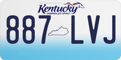 KY license plate 887LVJ