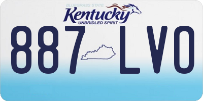 KY license plate 887LVO