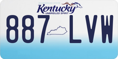 KY license plate 887LVW