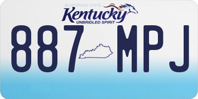 KY license plate 887MPJ