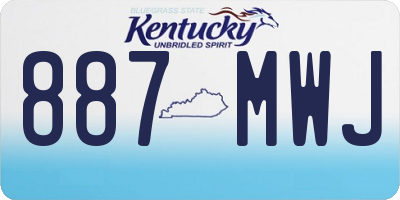 KY license plate 887MWJ