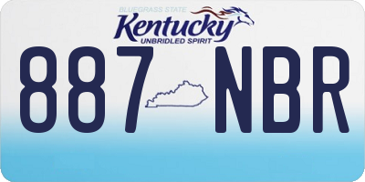 KY license plate 887NBR