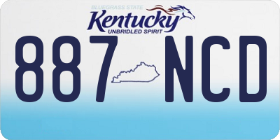 KY license plate 887NCD