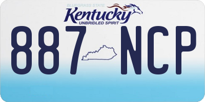 KY license plate 887NCP