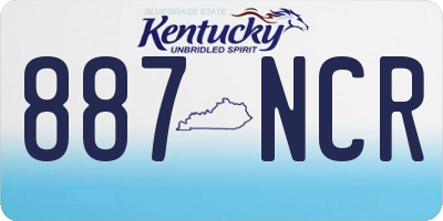 KY license plate 887NCR