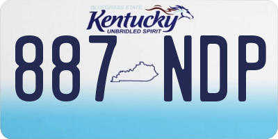 KY license plate 887NDP