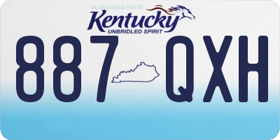 KY license plate 887QXH