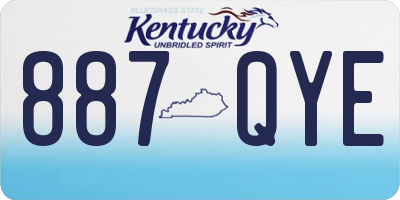 KY license plate 887QYE